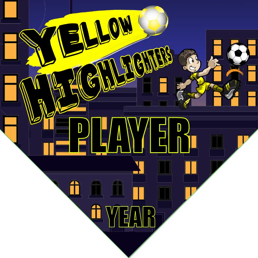 Yellow Highlighters Soccer Banner-soccer-banners-picture