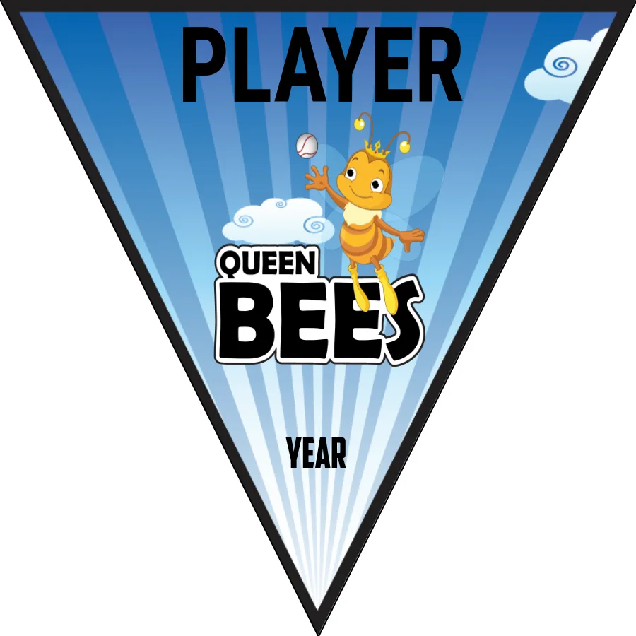Queen Bees 2 Softball Banner-softball-fence-banners-picture