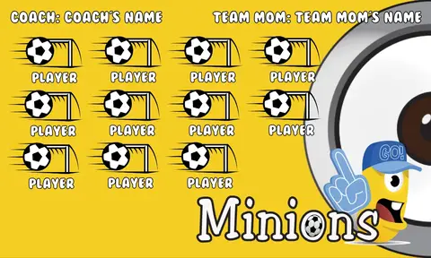 Minions Soccer Banner-soccer-banner-printing-picture