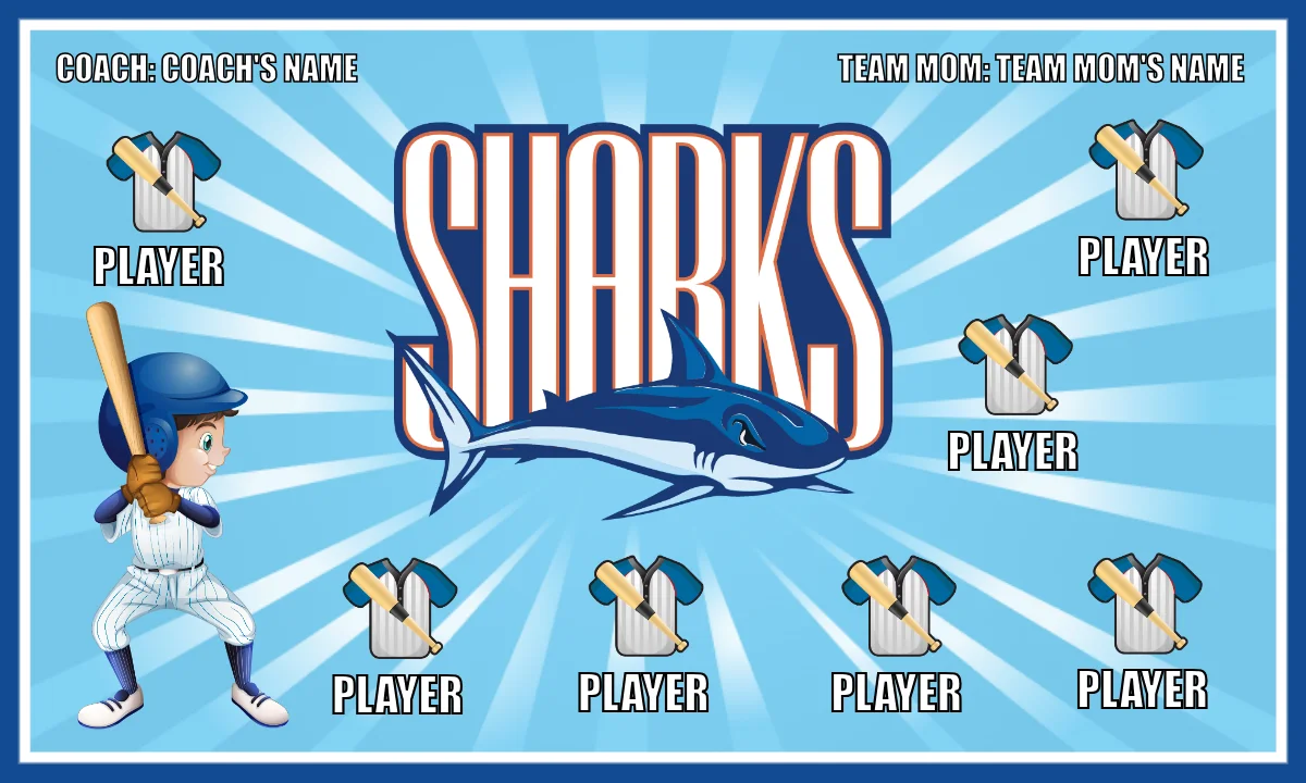 Sharks 2 Softball Banner