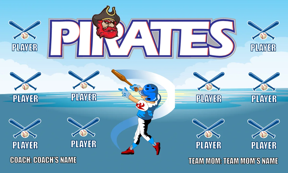Pirates 2 Softball Banner