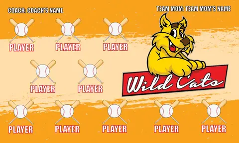 Wild Cats 2 Softball Banner