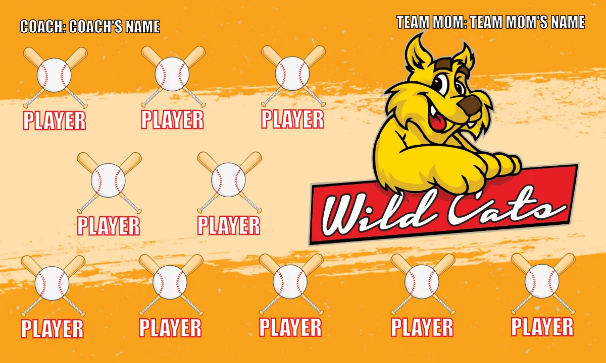 Wild Cats 2 Softball Banner