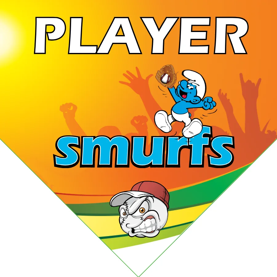 Smurfs 1 Softball Banner-travel-softball-team-banners-picture