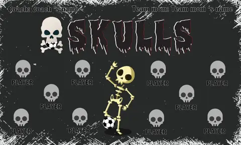 Skulls Soccer Banner-design-soccer-banner-online