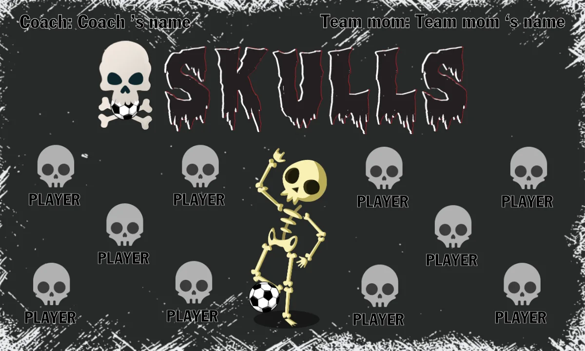 Skulls Soccer Banner-design-soccer-banner-online