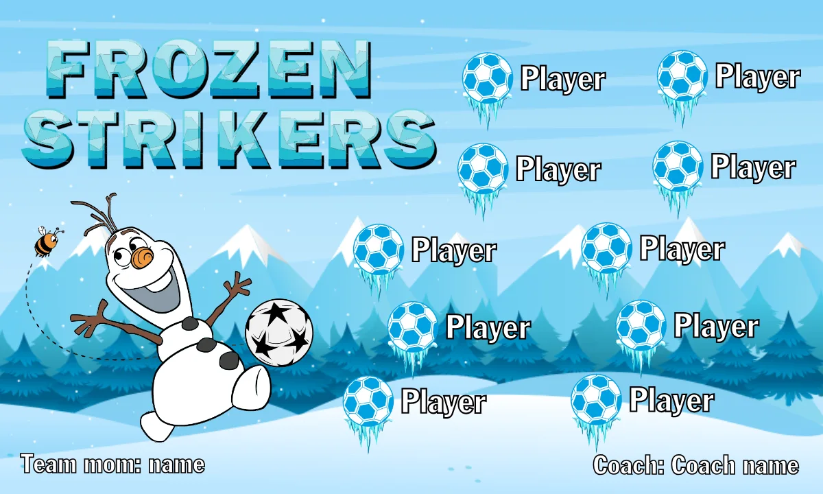 Frozen Strikers Soccer Banner-nike-soccer-banner