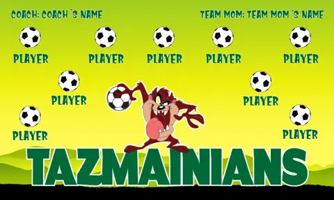 Tazmainians Soccer Banner-soccer-birthday-banner-picture