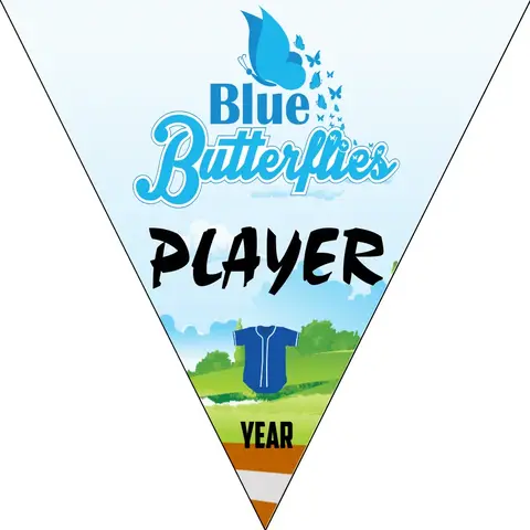 Bluebutterfly Softball Banner-softball-banners-images