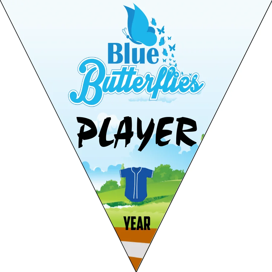 Bluebutterfly Softball Banner-softball-banners-images