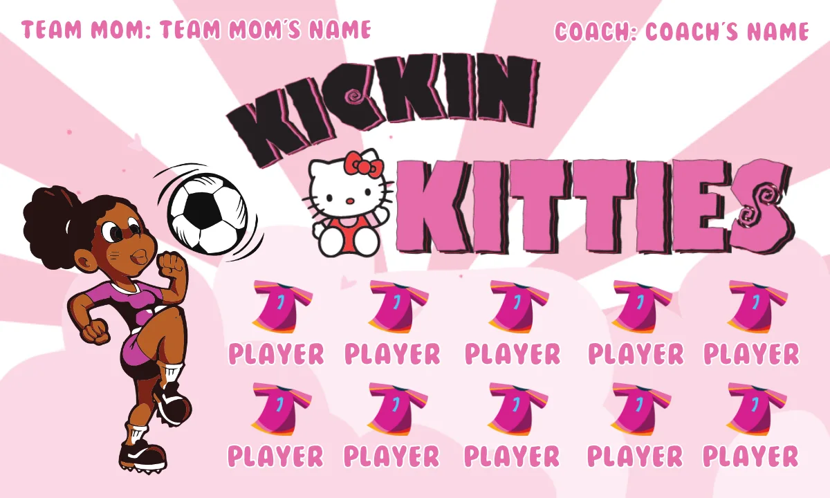 Kickin KItties Soccer Banner-soccer-birthday-banner-picture