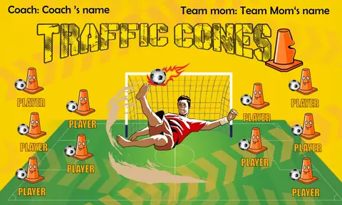 Traffic Cones Soccer Banner,-soccer-banner-picture