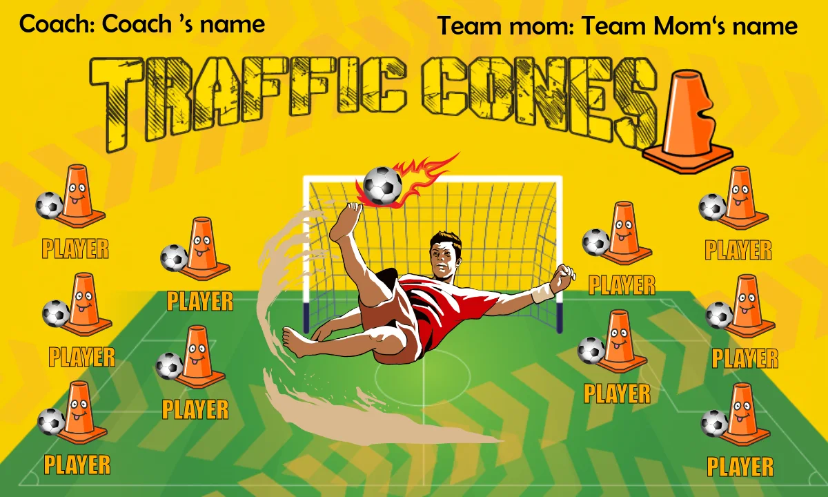 Traffic Cones Soccer Banner,-soccer-banner-picture