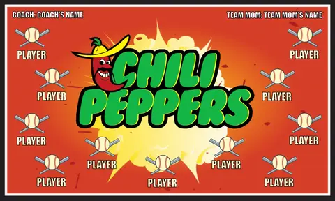 Chill Peppers 3 Softball Banner