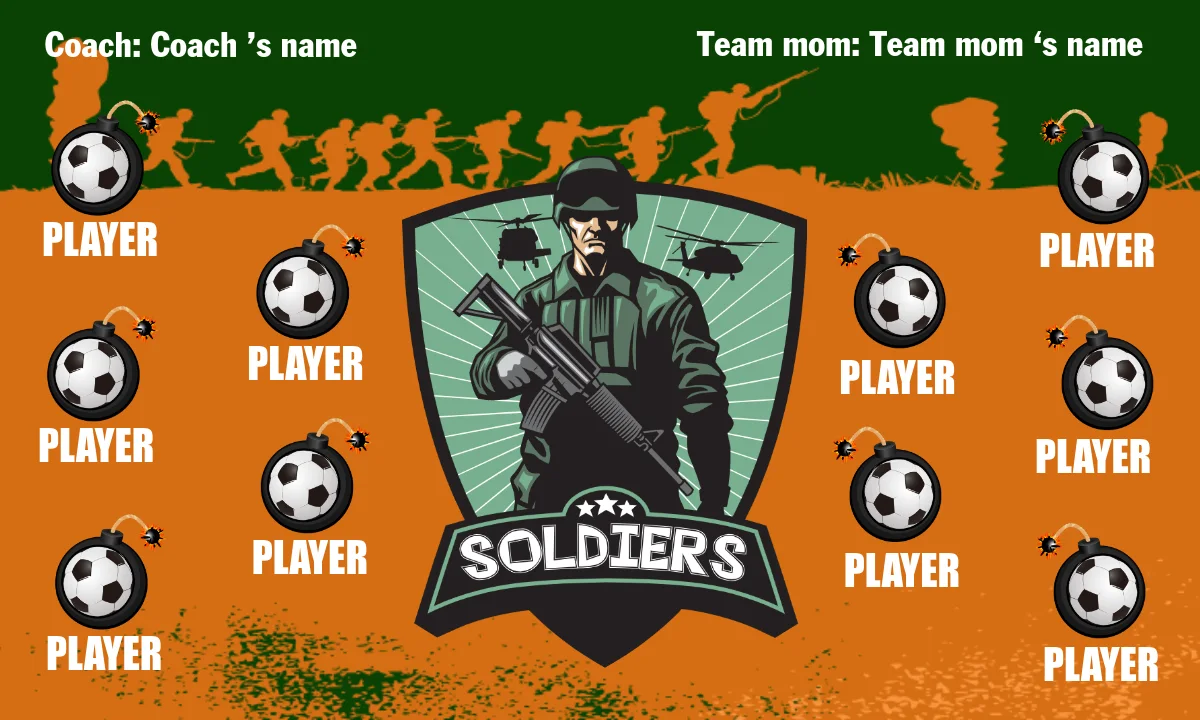 Soldiers Soccer Banner-design-soccer-banner-online