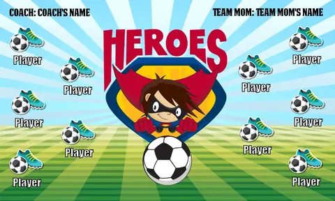Heroes Soccer Banner-baseball-pennant-banners-images