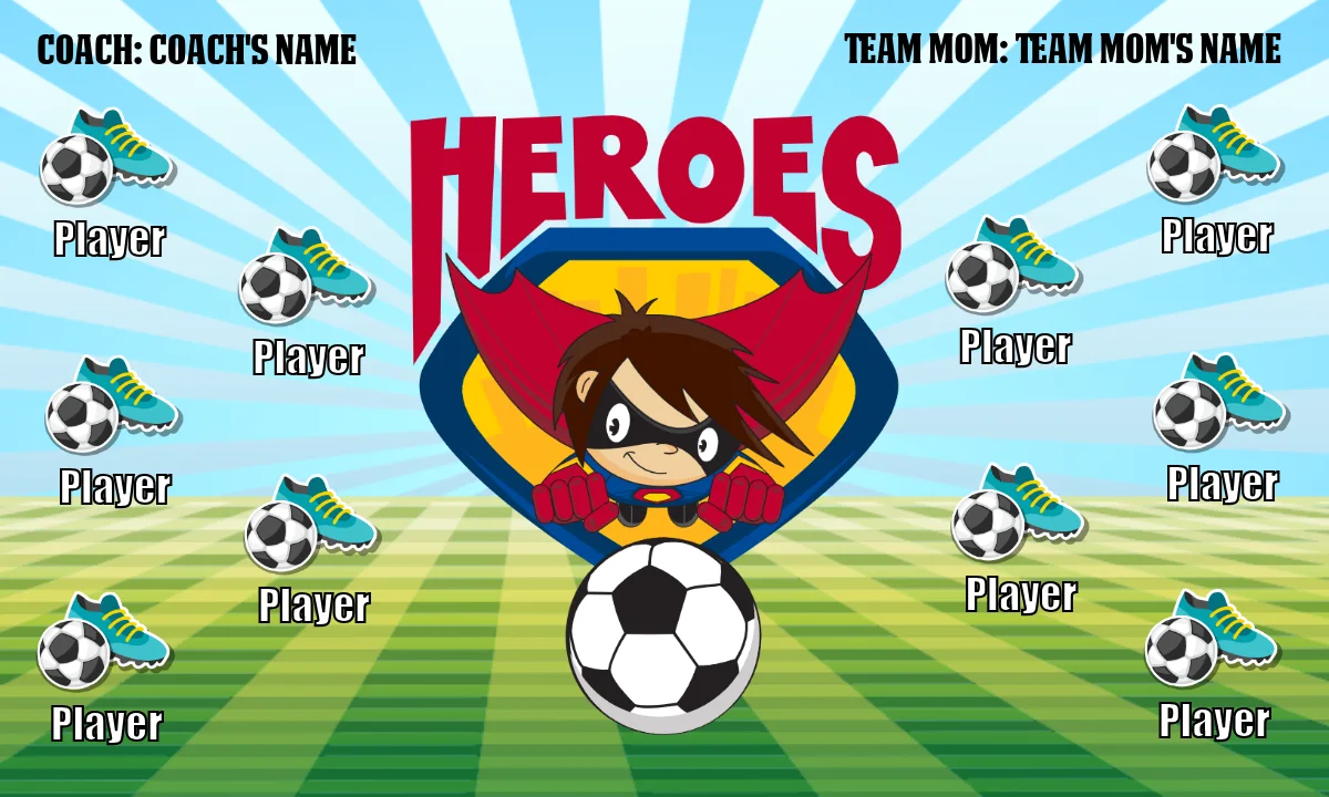 Heroes Soccer Banner-baseball-pennant-banners-images
