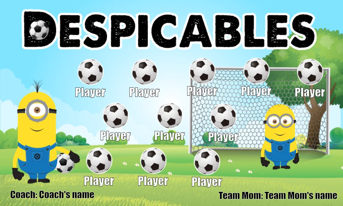 Despicables 1 Soccer Bannerayso-soccer-banner-dimensions
