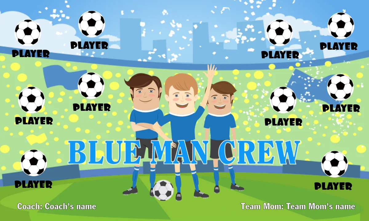 Crew Blue Man Soccer Banner-soccer-banners-for-sale-picture