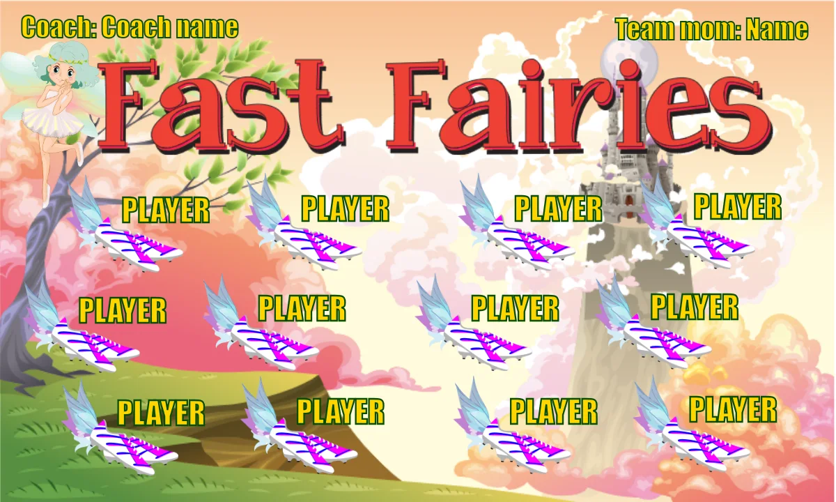 Fairies Fast Soccer Banner-soccer-banner-flags