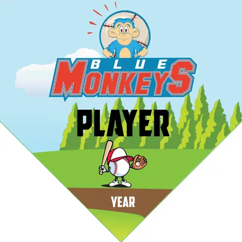 Blue Monkeys 2 Softball Banner-free-printable-baseball-birthday-banner-images