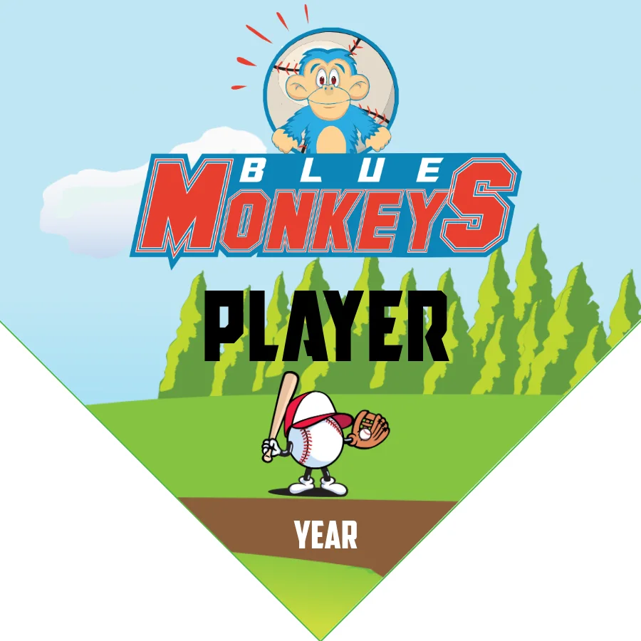 Blue Monkeys 2 Softball Banner-free-printable-baseball-birthday-banner-images