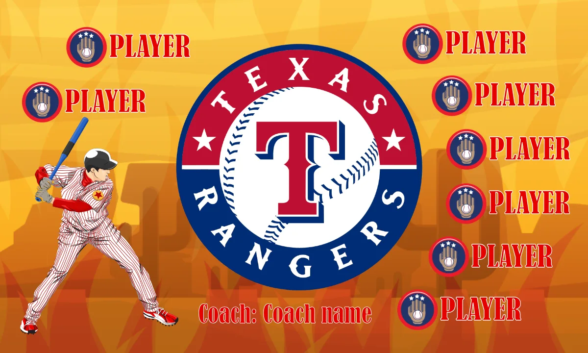 Texas Rangers Baseball Banner-softball-dugout-banners-picture