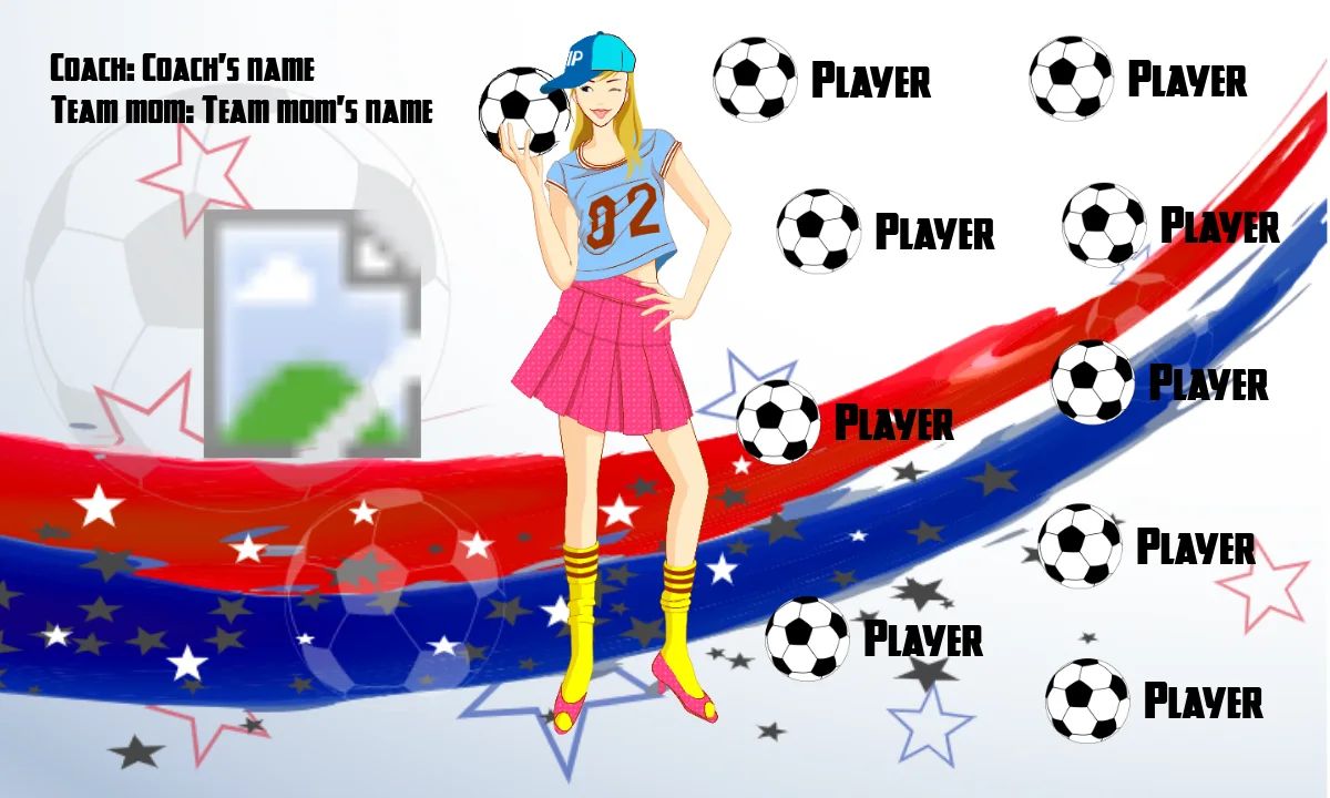 American girls Soccer Banner-soccer-banner-stand-pvc-picture