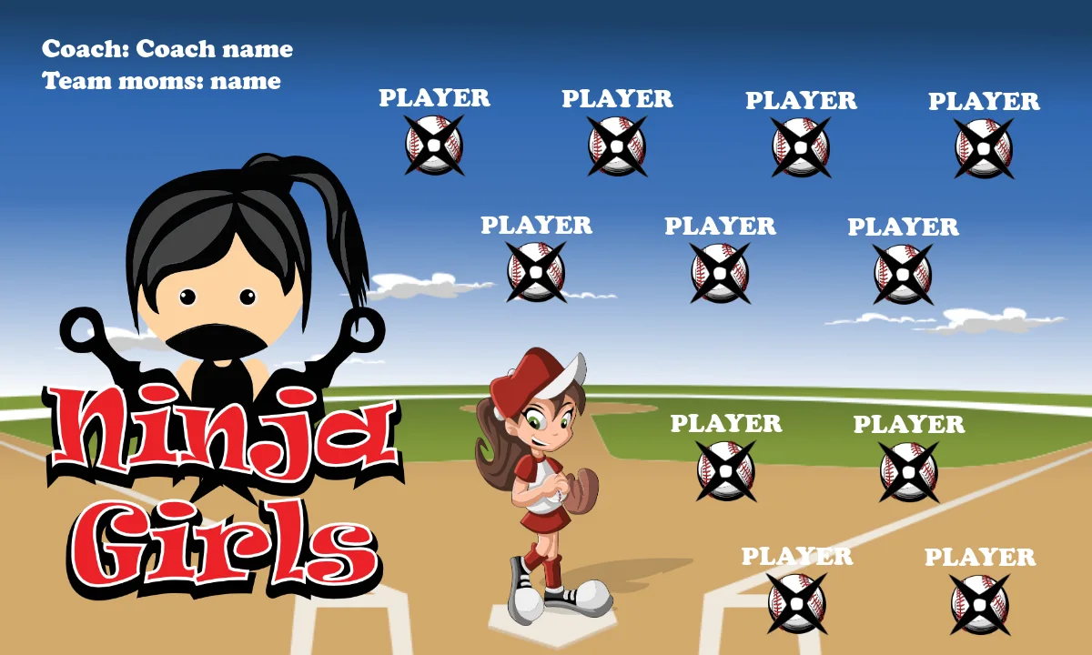 NinjaGirls 1 Softball Banner-vinyl-softball-banners-picture