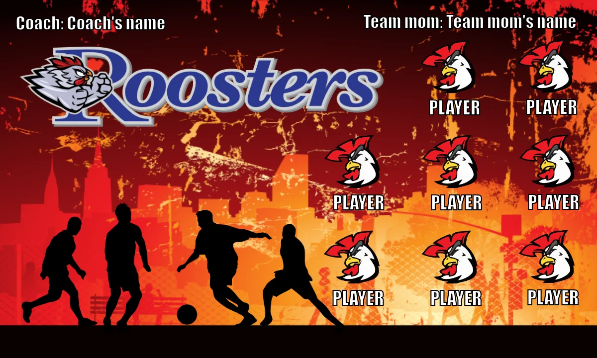Rooster Soccer Banner-soccer-banner-pole-kit