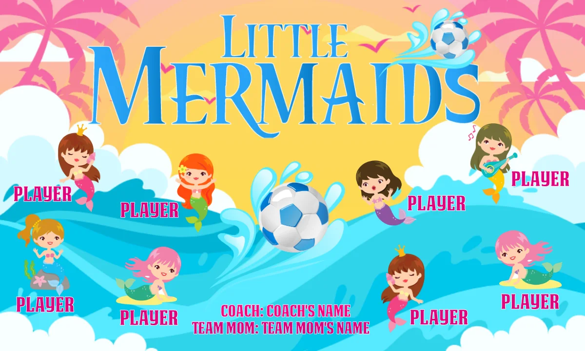 Little Mermaids Soccer Banner-soccer-banner-gallery.com-picture