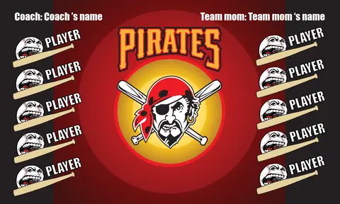 Pirates 4 Baseball Banner-make-a-baseball-banner-images