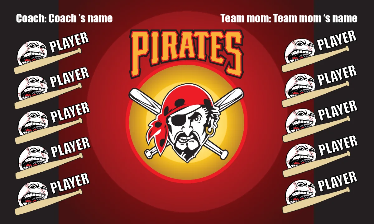 Pirates 4 Baseball Banner-make-a-baseball-banner-images