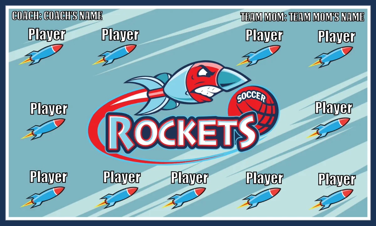 Rockets 2 Soccer Banner-soccer-banner-pole-kit
