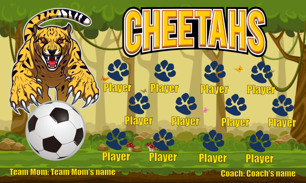 Cheetahs 1 Soccer Banner-soccer-banner-diy