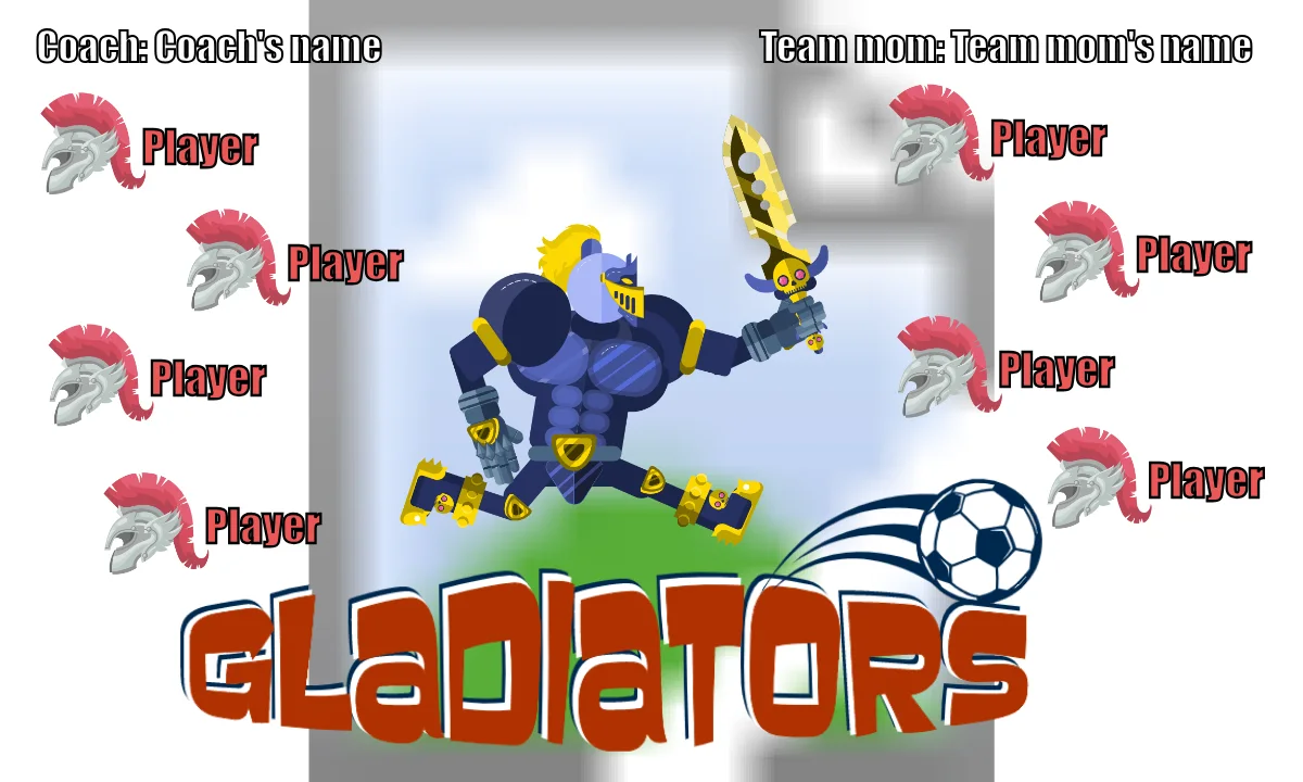 Gladiators 2 Soccer Banner-soccer-banner-ideas