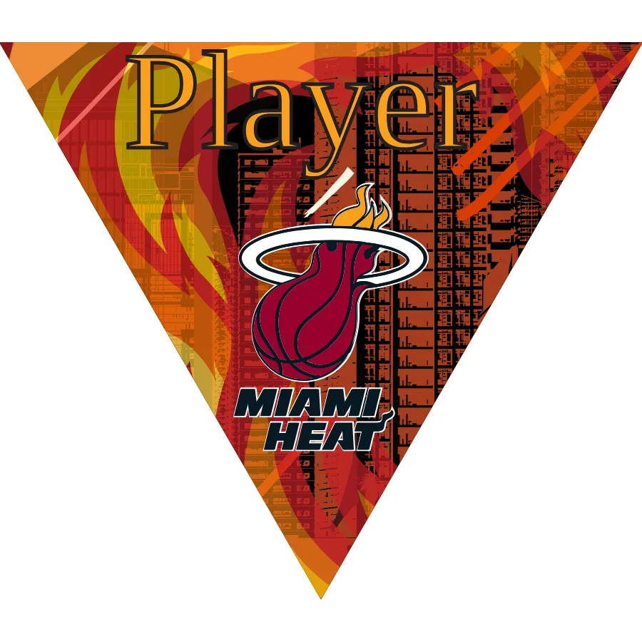 Miami Heat 3 Basketball Banner basketball party decorations banner images