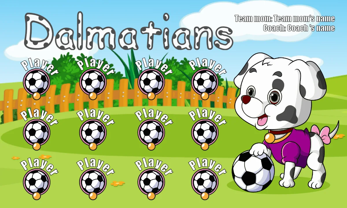 Dalmatians Soccer Banner-soccer-banners-for-sale-picture