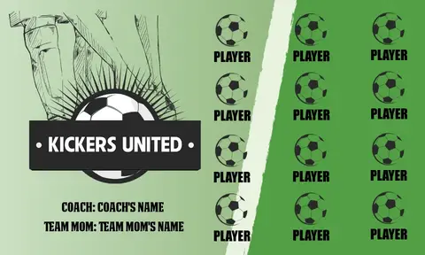 KICKERS UNITED Soccer Banner-baseball-pennant-banners-images