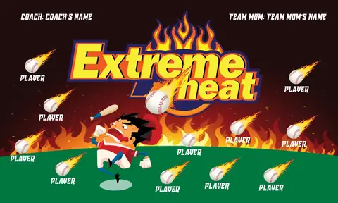 Extreme heat 3 Softball Banner-felt-softball-banners-picture