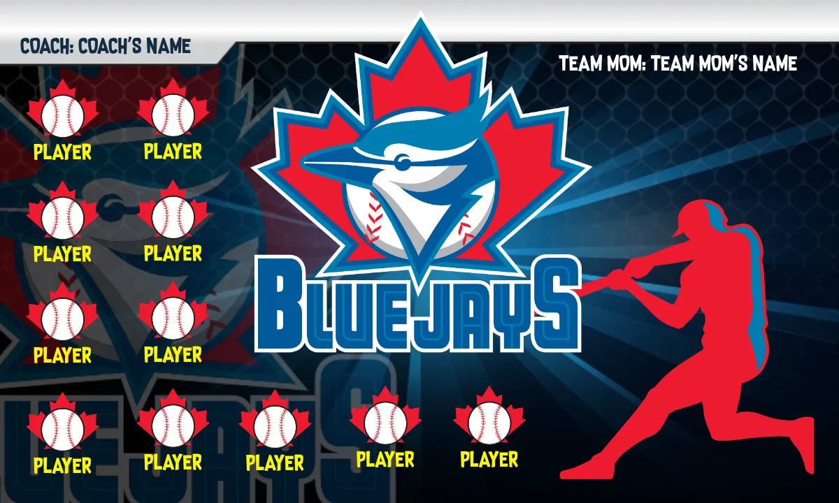 Blue Jays 4 Baseball Banner-baseball-banners-images-images