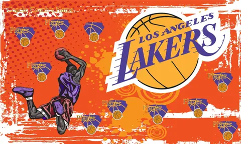 Los Angeles Lakers 3 Basketball Banner basketball party decorations banner images