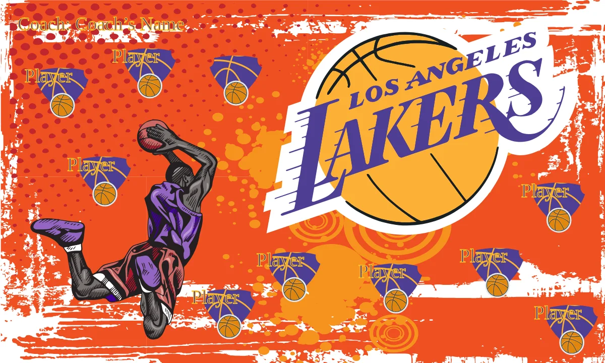 Los Angeles Lakers 3 Basketball Banner basketball party decorations banner images