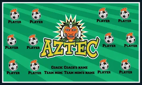 Aztec 2 Soccer Banner-ninja-soccer-banner-picture