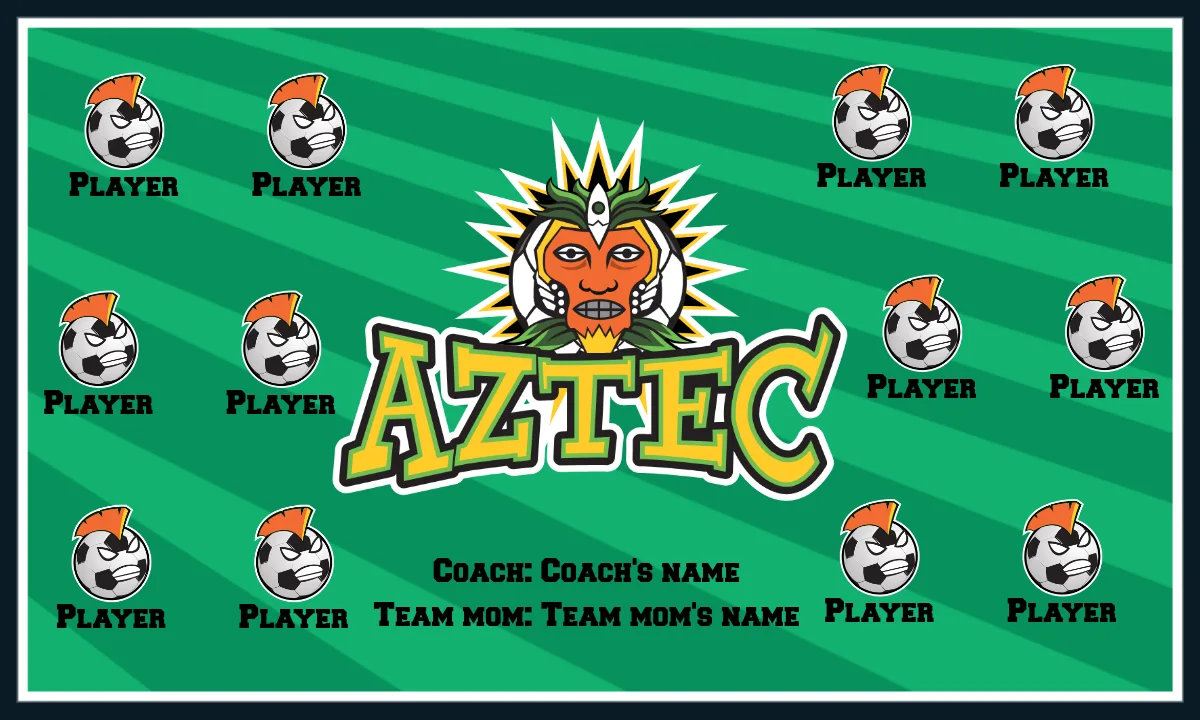 Aztec 2 Soccer Banner-ninja-soccer-banner-picture