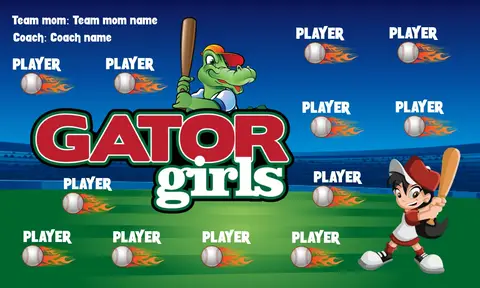 Gator Girls 1 Softball Banner-softball-banner-designs-picture