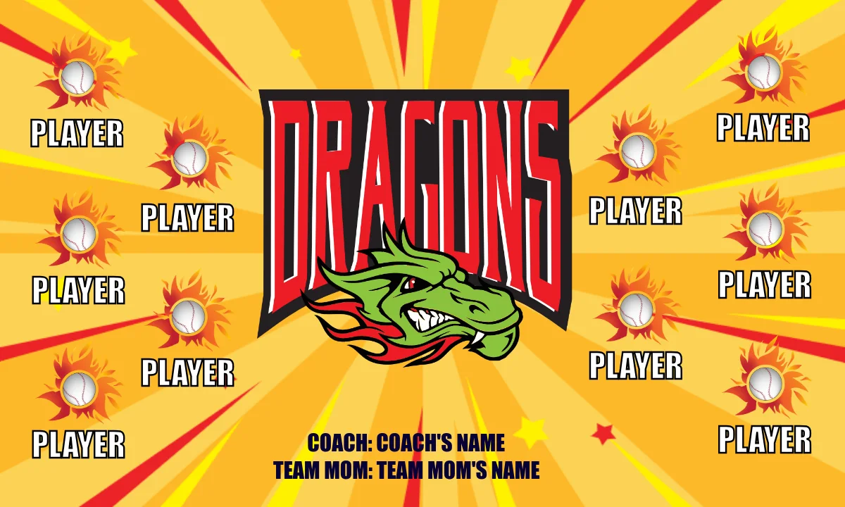 Dragons 3 Softball Banner