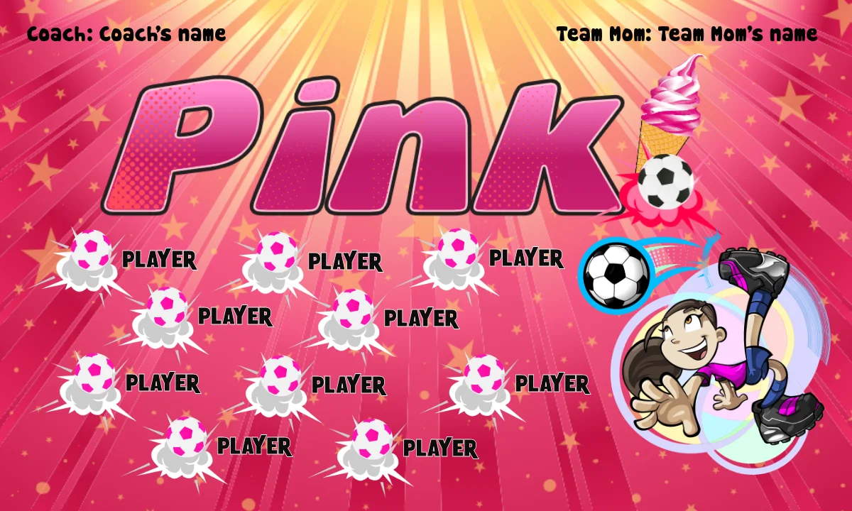 Pink 2 Soccer Banner-soccer-team-banner-ideas-picture