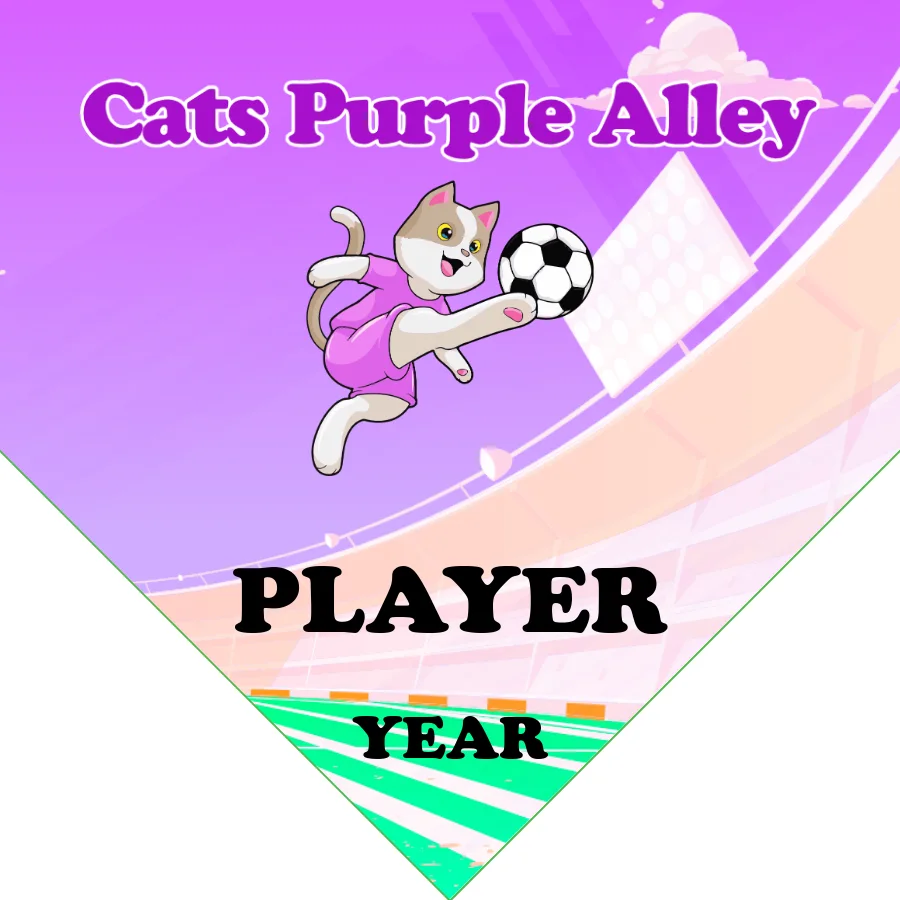 Cats Purple Alley Soccer Banner-soccer-birthday-party-banners-picture