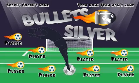 Bullets Silver Soccer Banner-soccer-team-banners-san-diego-picture